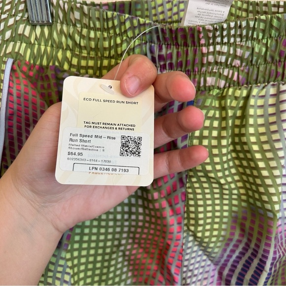 NWT Fabletics Full Speed Mid-Rise Run Shorts Size Small Melted Matrix Cosmic - Picture 7 of 10